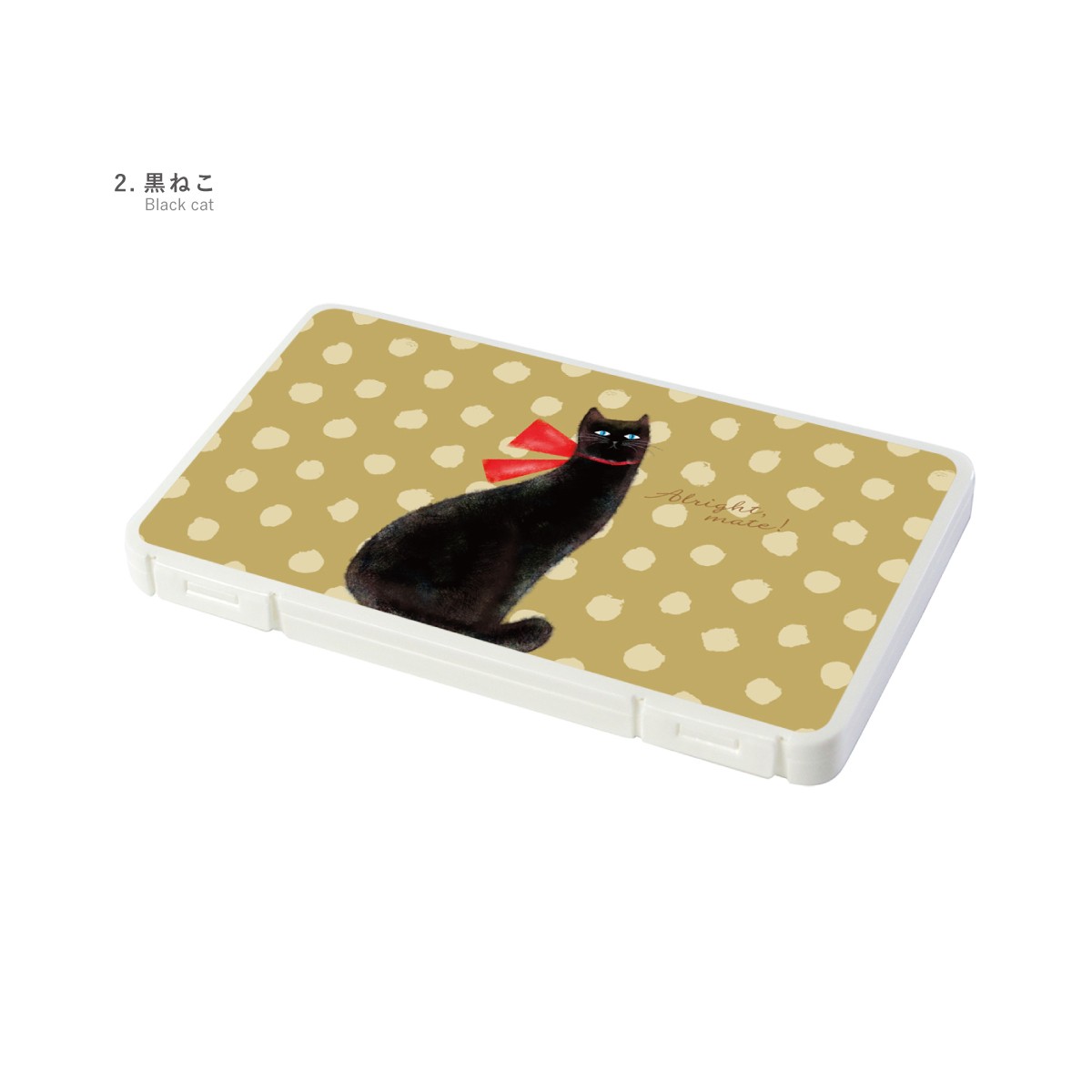 マスクケース 日本製 抗菌 持ち運び 軽量 コンパクト おすましねこ ネコ 水玉 アニマル | ブランド登録なし | 02