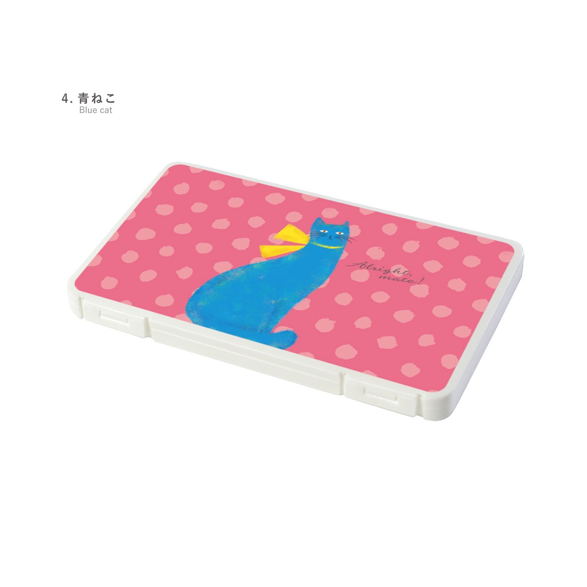 マスクケース 日本製 抗菌 持ち運び 軽量 コンパクト おすましねこ ネコ 水玉 アニマル | ブランド登録なし | 04