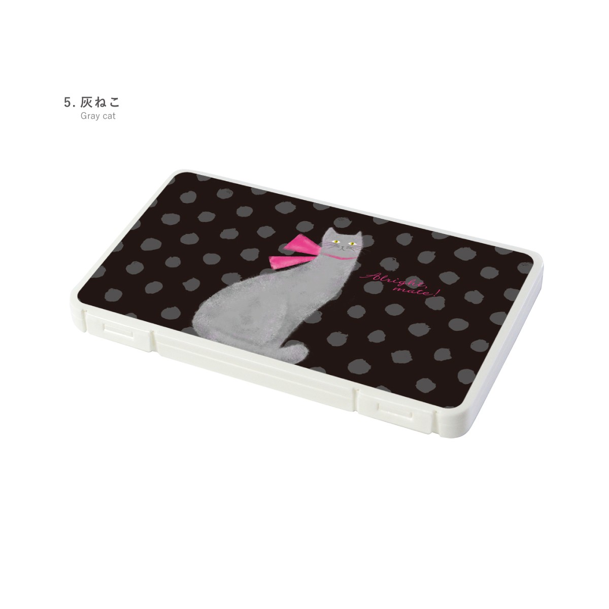 マスクケース 日本製 抗菌 持ち運び 軽量 コンパクト おすましねこ ネコ 水玉 アニマル | ブランド登録なし | 05