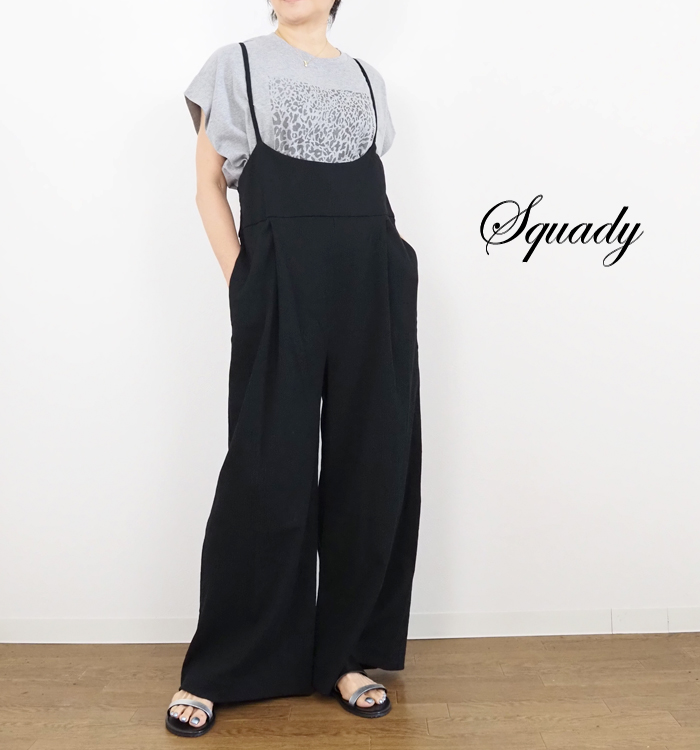 squady（スカディ） 楊柳カットソーサロペット パンツ レディース 012