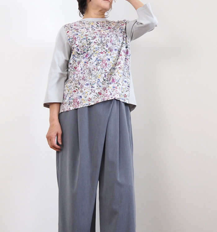sosotto ソソット LIBERTYタナローン ７分袖カットソー レディース 42511112 sosotto ソソット LIBERTYタナローン 7分袖カットソー