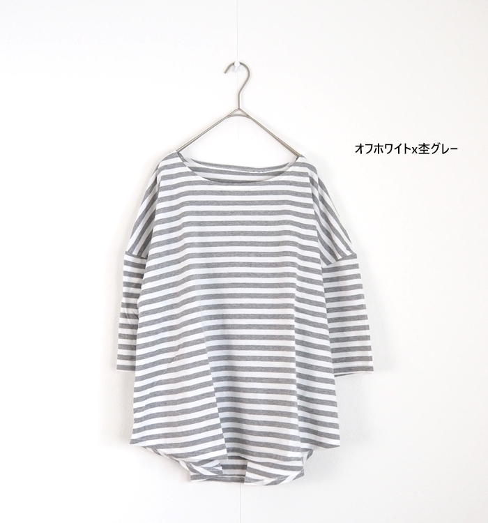 NARU factory ナルファクトリー ボーダーTシャツ ラウンドネック レティース 661015 NARU factory ナルファクトリー ボーダーTシャツ ラウンドネック