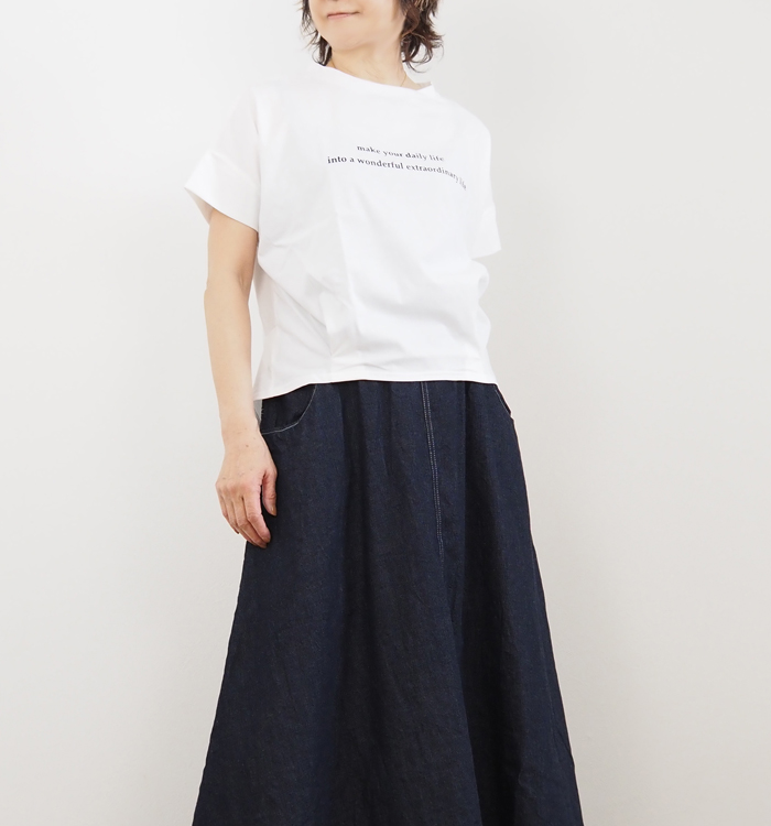 NARU factory ナルファクトリー サイロ天竺 半袖プリントTシャツ レティース 662215 NARU factory ナルファクトリー サイロ天竺 半袖プリントTシャツ