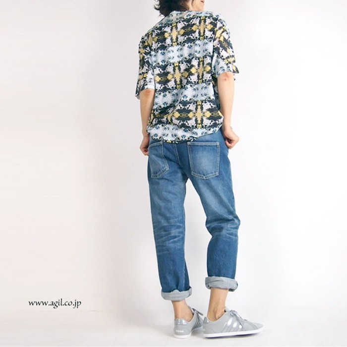 ♪新品未使用♪2018ss♪CILANDSIA♪プリントシャツ♪ CILANDSIA SALE チランドシア Tシャツ プリント 総柄 半袖