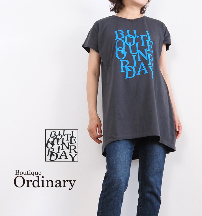 Boutique Ordinary ブティークオーディナリー バンドカラー半袖ブラウス  BO25-104B Boutique Ordinary ブティークオーディナリー バンドカラー半袖
