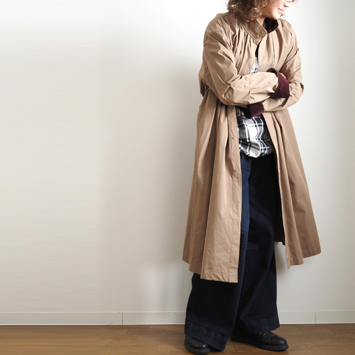 KAPITAL バックギャザーコート　ベージュ　サイズ0 2017 SPRING & SUMMER | KAPITAL CLOTHING | KAPITAL