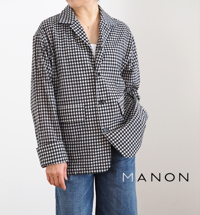 MANON（マノン） ギンガムチェック スピンドルジャケット ゆきふいるむ