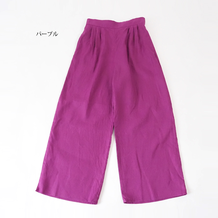 MANON パンツ マノン リネンタックワイド イージーパンツ