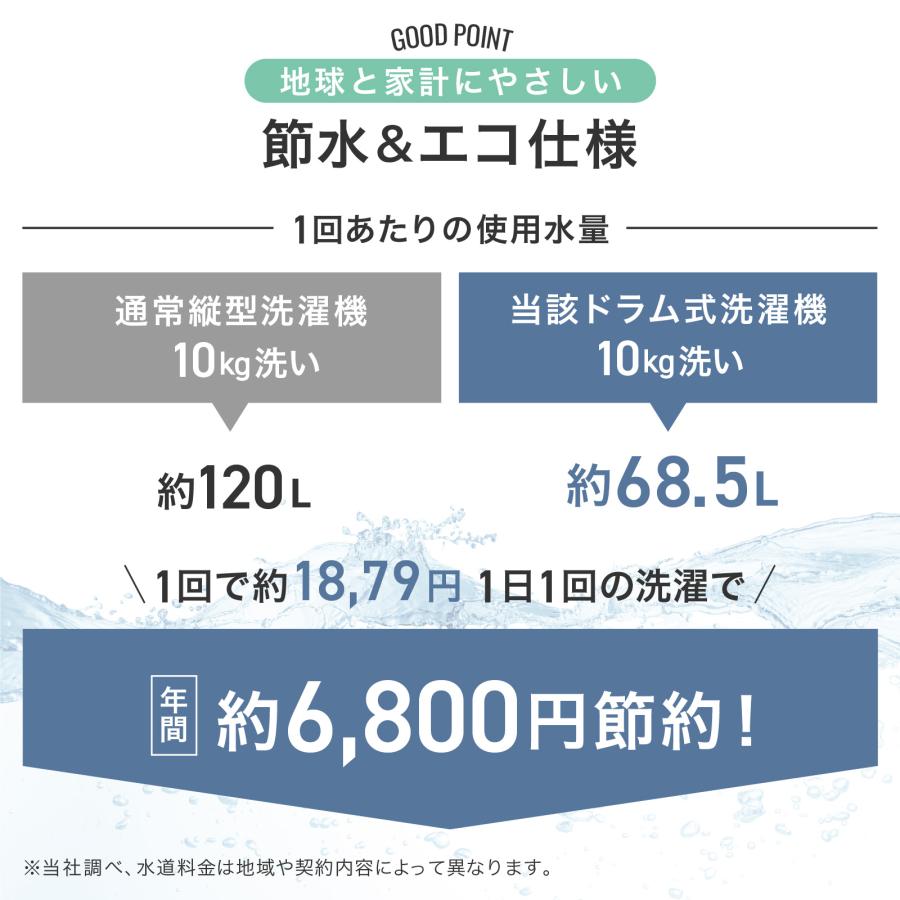 ドラム式洗濯乾燥機 10kg 乾燥6kg 左開き 自動投入機能 ONESTEP【3か月