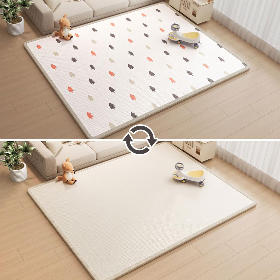 ベビーマット 200cm プレイマット 防水防音 リバーシブル クッション ベビーマット 200cm プレイマット 防水防音 リバーシブル クッション