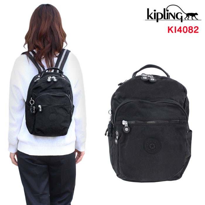 キプリング リュック KI4082 P39 CLASSICS SEOUL S BLACK NOIR Kipling リュックサック デイバッグ パック  ag-318900