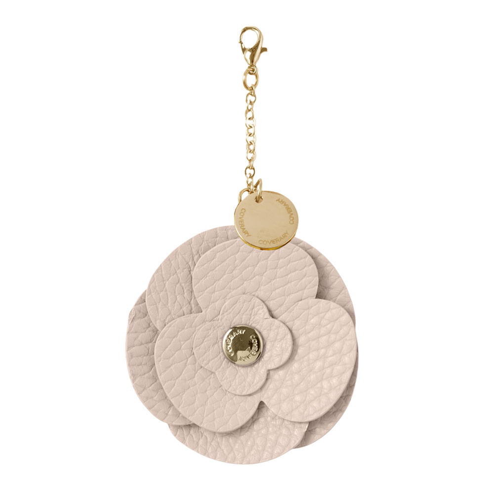 バッグチャーム 本革 イタリアンレザー 花 フラワー ひまわり ガーベラ