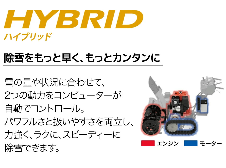 ホンダ（HONDA） 除雪機 家庭用 HSS960i-JX 小型 ハイブリッド クロス