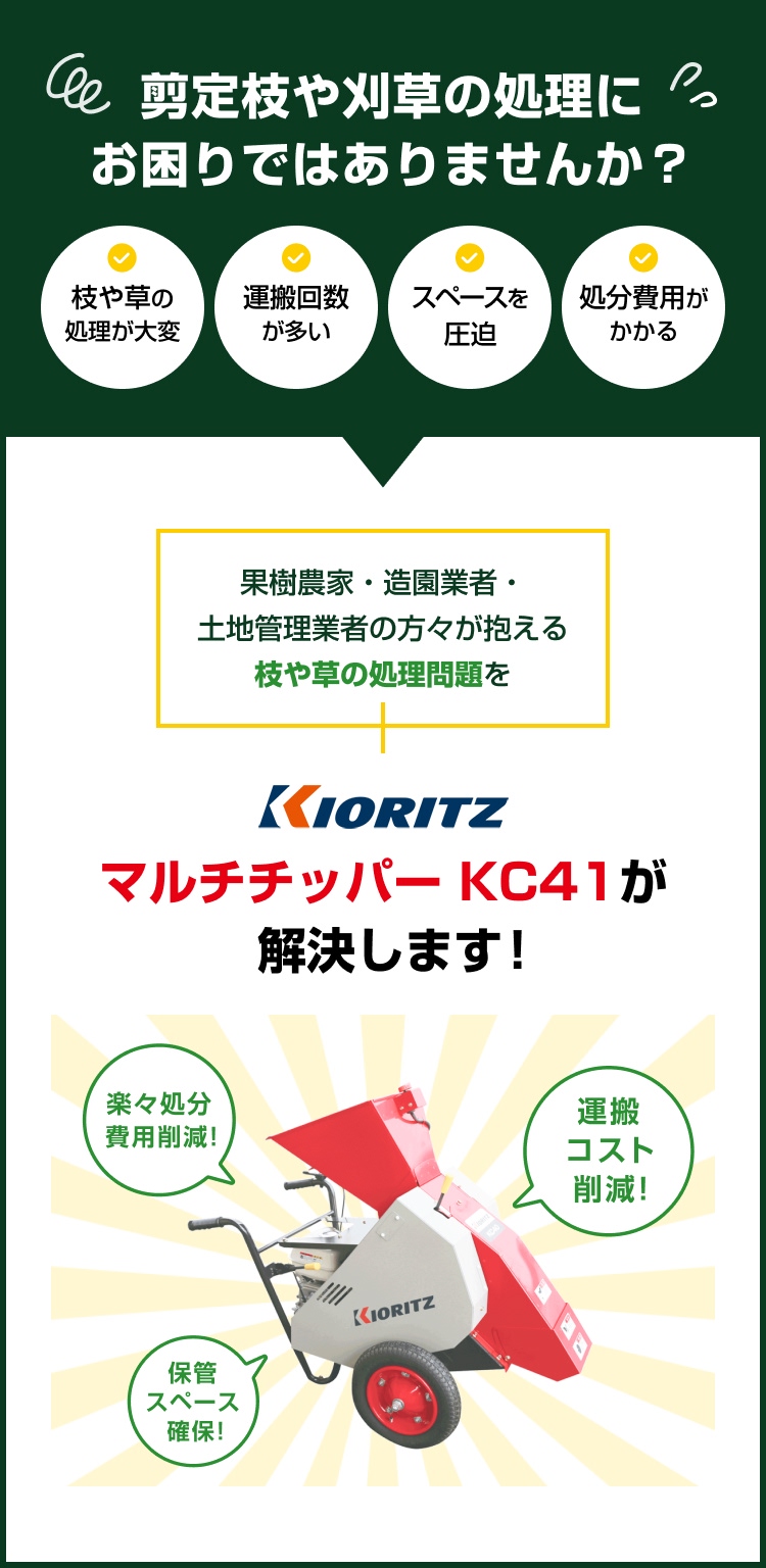 KIORITZ（共立） 粉砕機 KC41 チッパー マルチチッパー (シリンダ
