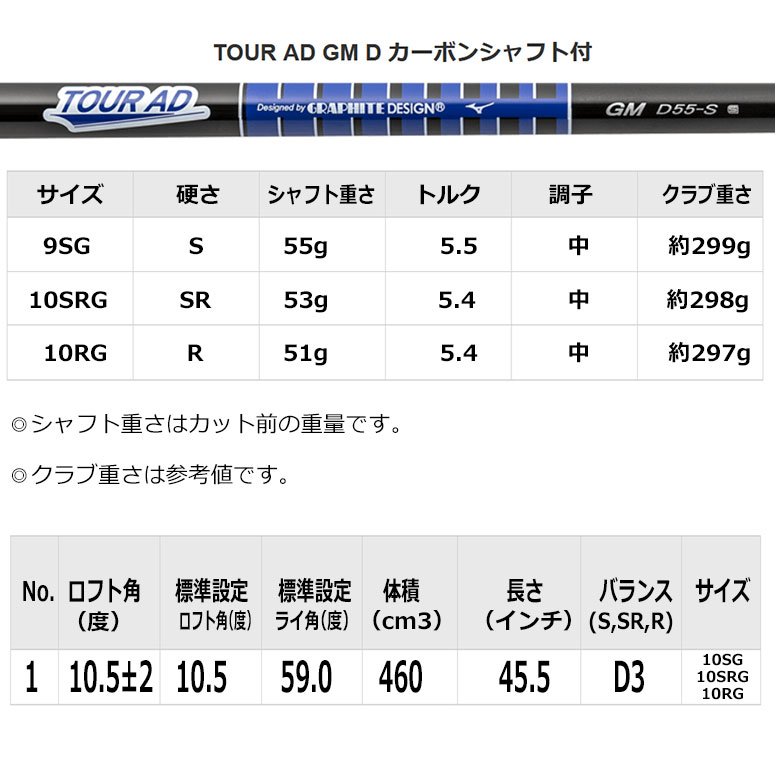 ミズノ ゴルフ MIZUNO ST-X220 ドライバー 1W TOUR AD GM D