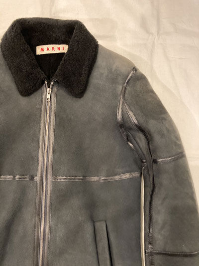 MARNI (マルニ) MOUTON JACKET (Vintage/Deadstock) ラムレザー