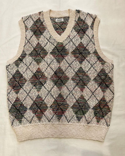 ★人気★【SSY】★argyle & hound check knit ves.t★ベスト★ Coohem COOHEM (コーヘン) 13-252-012 SUMMER ARGYLE KNIT VEST