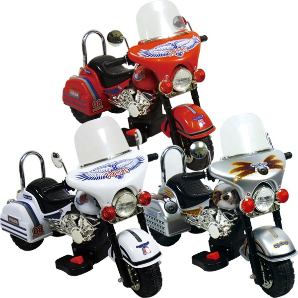 アメリカンポリスバイク 乗用電動バイク 乗用玩具 子供用 三輪車 ###電動乗用ポリスバイク/###