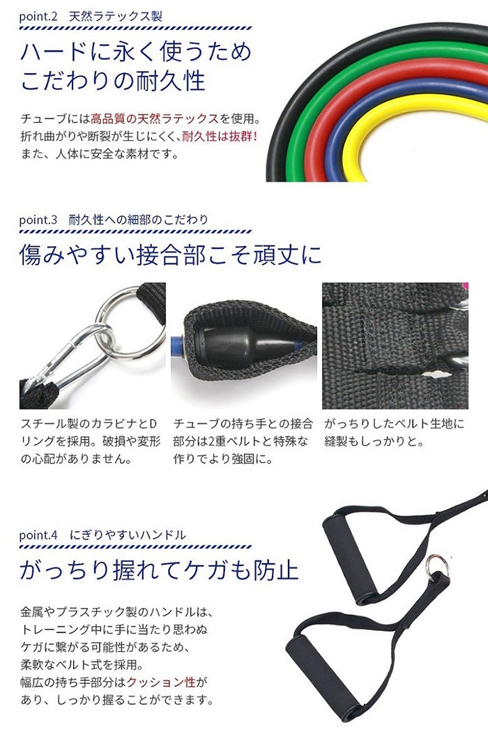 トレーニング チューブ 10点 セット フィットネス ゴム 腹筋###BS