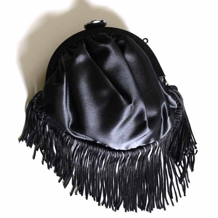 【がま口ポーチハンドバッグ/黒】ベッツィージョンソン9011 Betsey Johnson ベッツィージョンソン ハンドバッグ レディース