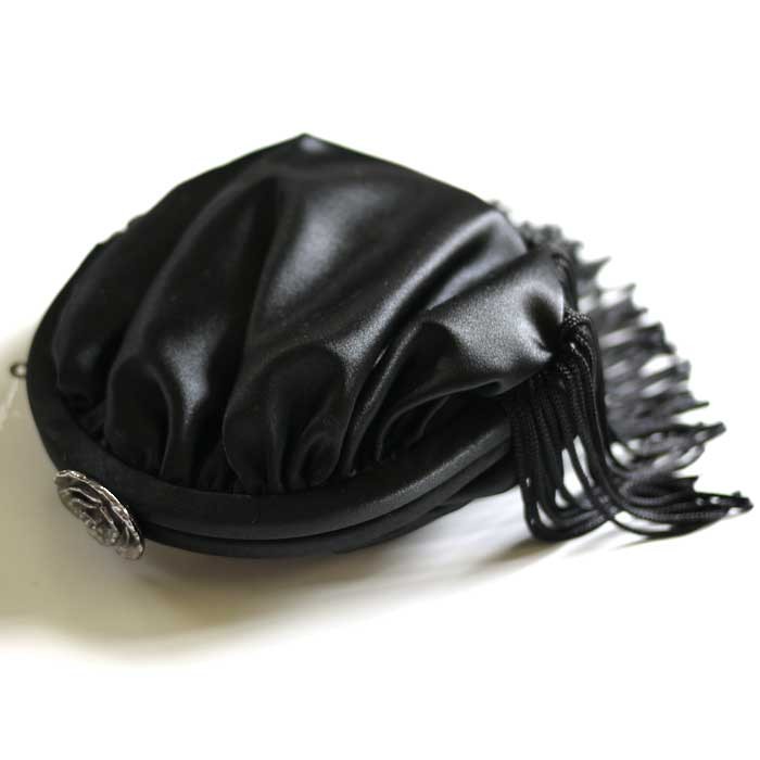 【がま口ポーチハンドバッグ/黒】ベッツィージョンソン9011 Betsey Johnson ベッツィージョンソン ハンドバッグ レディース