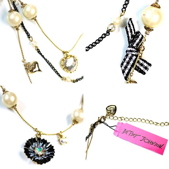 新品 未使用 Betsey Johnson ネックレス 箱あり Betsey Johnson ベッツィージョンソン ネックレス レディース 花