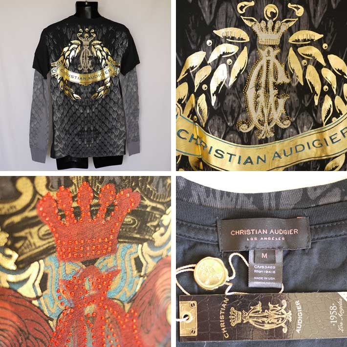【半袖Tシャツ 国旗＆ロゴ/黒】クリスチャンオードジェー5007 半袖Tシャツ 国旗＆ロゴ/黒】クリスチャンオードジェー5007