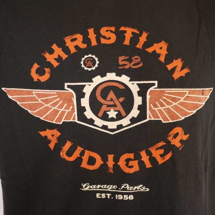 【半袖丸首T ガレージ58/黒】クリスチャンオードジェー5019 CHRISTIAN AUDIGIER クリスチャンオードジェー Tシャツ メンズ
