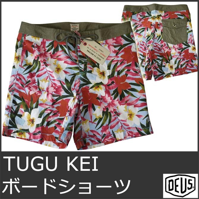 デウス サーフパンツ メンズ 水着 ボードショーツ 海パン 花柄