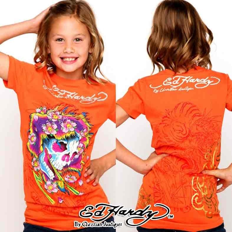 Ed Hardy（エド・ハーディー） Tシャツ キッズ 男の子 女の子 7-10才
