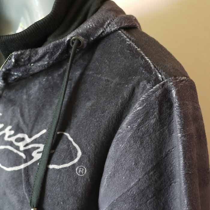 エドハーディー フードパーカー レディース ファー エコロジカル ロゴ/黒 ED10SW51 ECOLOGICAL FUR ジップアップフーディー フェイク EDHARDY 1029 冬 Ed Hardy エドハーディー フードパーカー レディース ファー