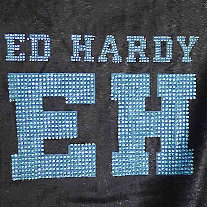 エドハーディー フードパーカー レディース ファー エコロジカル ロゴ/黒 ED10SW51 ECOLOGICAL FUR ジップアップフーディー フェイク EDHARDY 1029 冬 Ed Hardy エドハーディー フードパーカー レディース ファー