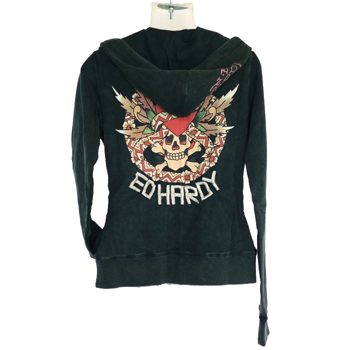 希少　ED HARDY エドハーディー　ラブキル　正規品　パーカー　レディース Ed Hardy（エド・ハーディー） フードパーカー レディース ラブキル/黒