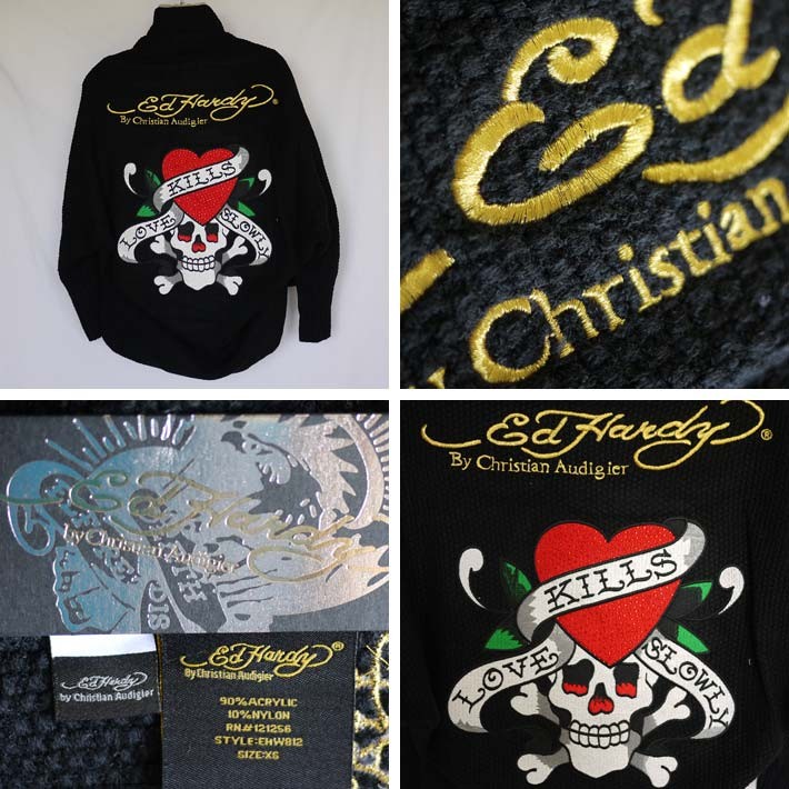 “EdHardy エドハーディ　カーディガン XLARGE×ED HARDY KNIT CARDIGAN – calif（カリフ）公式サイト