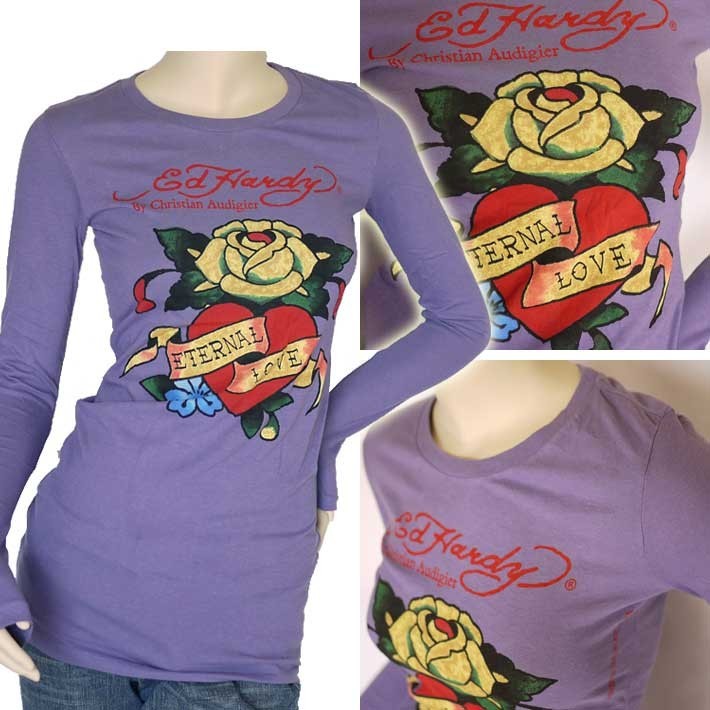 Ed Hardy（エド・ハーディー） Tシャツ レディース 長袖 チュニック