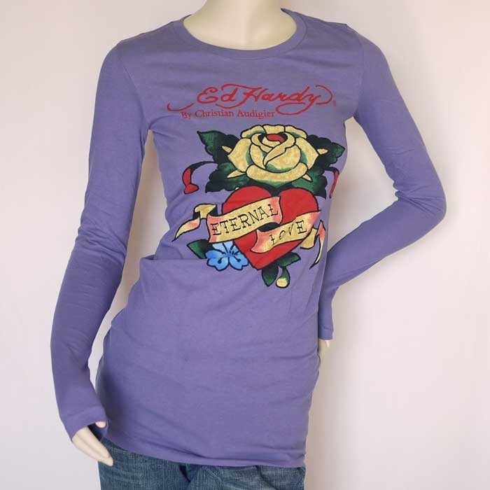 Ed Hardy エドハーディー Tシャツ レディース 長袖 チュニック