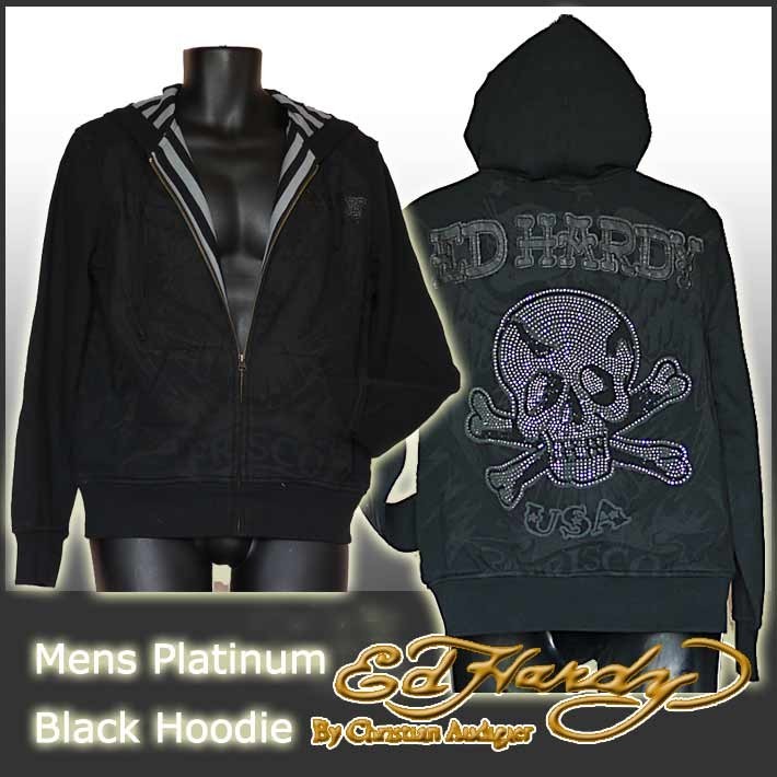 Ed Hardy パーカー ラインストーン Mサイズ　ペアルック ed290-1.jpg