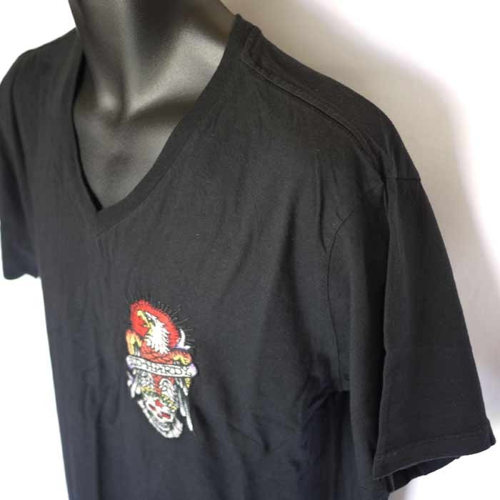 Ed Hardy エドハーディー Tシャツ メンズ 半袖 Vネック 鷹