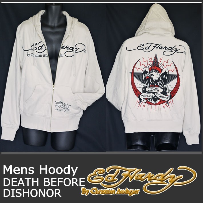 【Ed Hardy】エドハーディー Eagle Rhinestone ジップパーカー Ed Hardy エドハーディー ed hardy ジップ パーカー 長袖 十字架