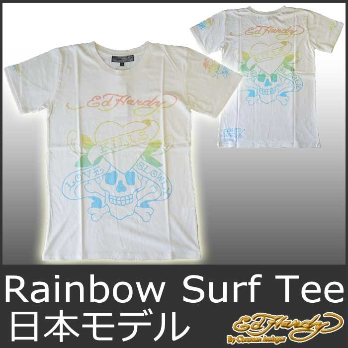 Ed Hardy エドハーディー Tシャツ メンズ 丸首半袖 地獄猫骸骨