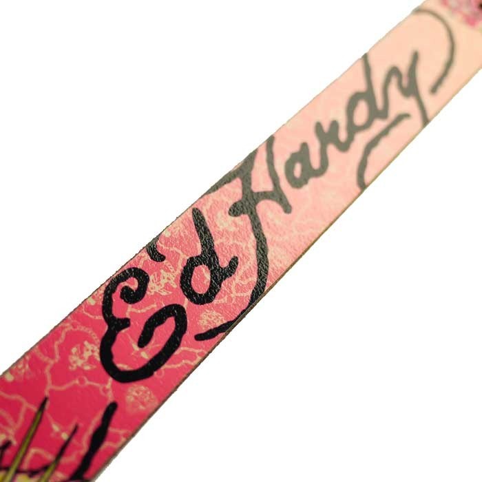 新品未使用　Ed Hardy レザーベルト　エドハーディー　デッドストック エド・ハーディー スカル＆ローズ・ベルト | Urban Outfitters