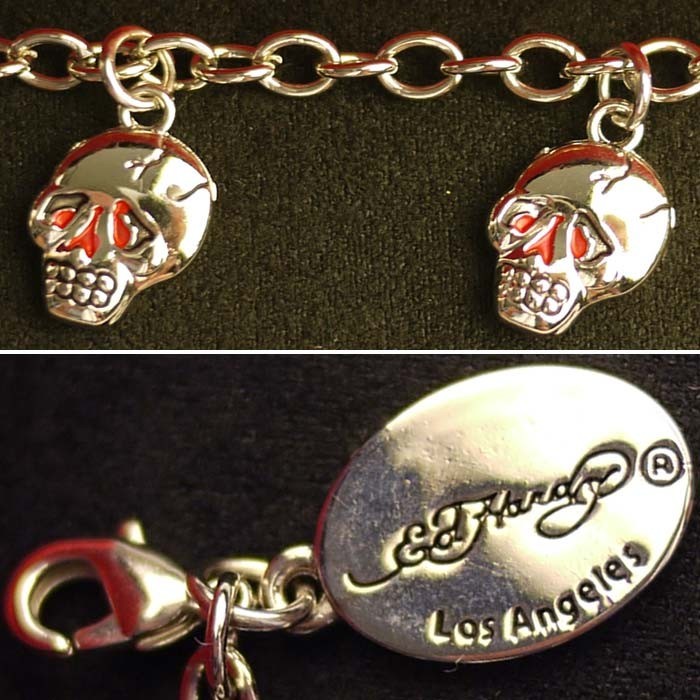 ED HARDY エドハーディー スカルモチーフ ブレスレット Ed Hardy エドハーディー ブレスレット メンズ ペア レディース