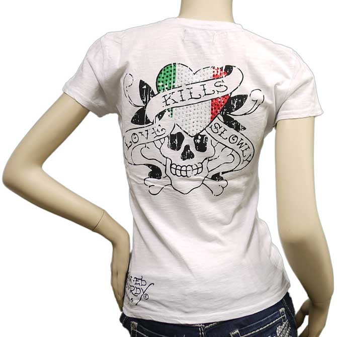 Ed Hardy エドハーディー Tシャツ レディース 半袖 ライン