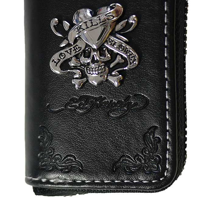 Ed Hardy（エド・ハーディー） キーケース メンズ スマートキー 本革