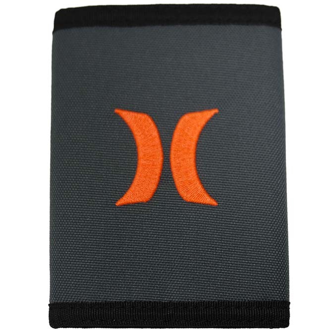 Hurley（ハーレー） 財布 三つ折り ウォレット サイフ オレンジ/グレー