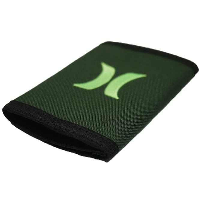 Hurley ハーレー 財布 三つ折り ウォレット サイフ グリーン/緑 ロゴ