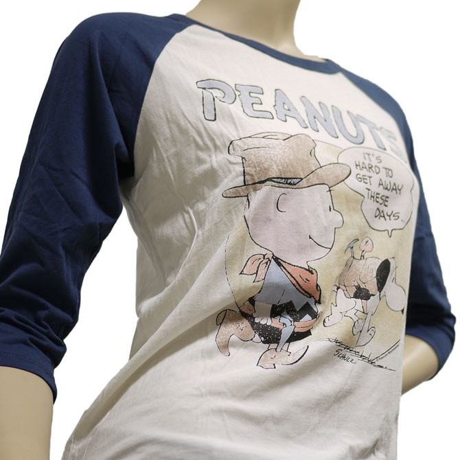 ジャンクフード Tシャツ レディース ロンT 七分袖 スヌーピー チュニック 黒 ブラック JUNKFOOD1038 JUNKFOOD ジャンクフード Tシャツ レディース ロンT 七分袖