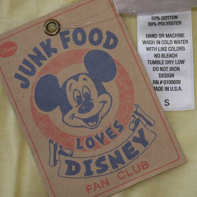 ジャンクフード Tシャツ レディース ロンT 半袖 ミッキーマウス ミニー ディズニー Disney 白 ホワイト JUNKFOOD1041 JUNKFOOD ジャンクフード Tシャツ レディース ロンT 半袖