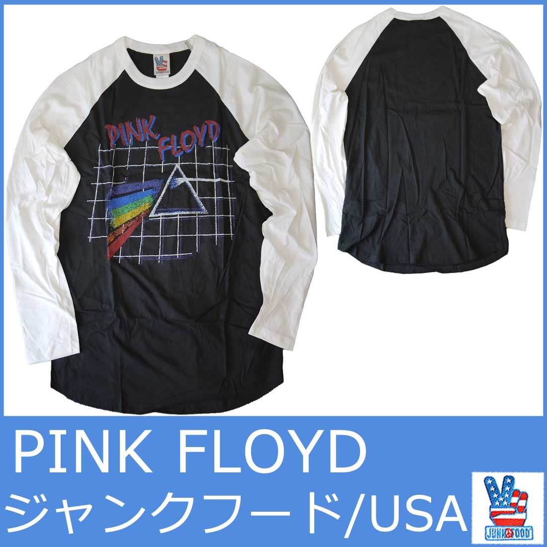 JUNKFOOD ジャンクフード tシャツ メンズ 長袖T ラグラン ピンク