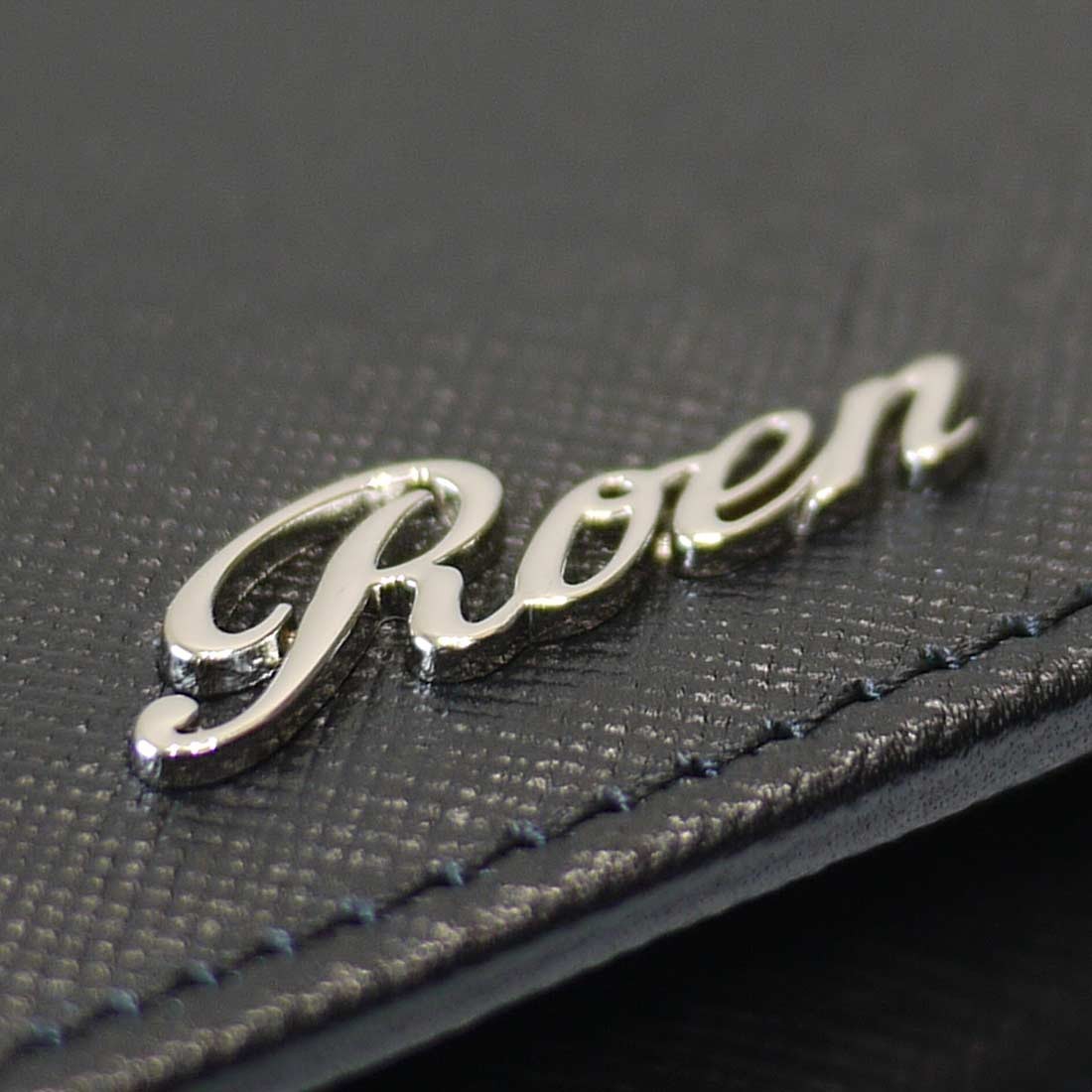 Roen（ロエン） 長財布 本革 二つ折り サフィアーノ レザー 黒ブラック